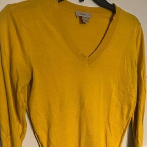 Loft size small mustard yellow